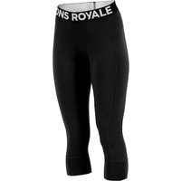 Mons Royale Cascade Merino Base Layer 3/4, Skiunterhose, Damen, schwarz