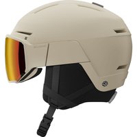 Salomon Osmo Simga, Skihelm mit Visier, beige