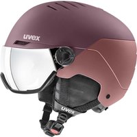 Uvex Wanted Visor, Skihelm mit Visir, lila/rosa