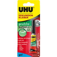 Uhu Sekunden Kleber Geruchsfrei Superflex Gel 3 g Uhu Sekunden Kleber Geruchsfrei Superflex Gel 3 g