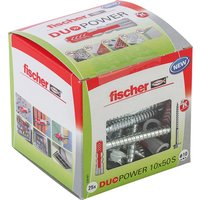 Fischer Dübel DuoPower Ø 10 mm x 50 mm S LD mit Sicherheitsschraube Fischer Dübel DuoPower Ø 10 mm x 50 mm S LD mit Sicherheitsschraube