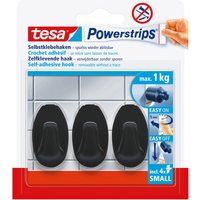 Tesa Powerstrips Selbstklebehaken S Oval Schwarz 3 Stück Tesa Powerstrips Selbstklebehaken S Oval Schwarz 3 Stück