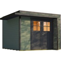 Weka Gartenhaus Amberley Doppeltür Graugrün/Anthrazit 300 cm x 300 cm – 8.16 qm Weka Gartenhaus Amberley Doppeltür Graugrün/Anthrazit 300 cm x 300 cm – 8.16 qm