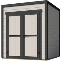 Weka Gartenhaus Batu 1 Flachdach Vollholztür Light Grey 200 cm x 200 cm – 4.45 qm Weka Gartenhaus Batu 1 Flachdach Vollholztür Light Grey 200 cm x 200 cm – 4.45 qm