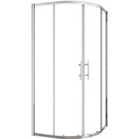 AICA 80x80x185cm Duschkabine Runddusche 5mm ESG-Glas Duschabtrennung Viertelkreis Drehtür Dusche Gleittür