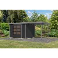 Karibu Gartenhaus Ernesto 4 C m. Anbaudach Anthrazit/Grau 209 x 298 x 213 cm – 6.23 qm Karibu Gartenhaus Ernesto 4 C m. Anbaudach Anthrazit/Grau 209 x 298 x 213 cm – 6.23 qm