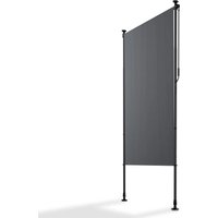 Juskys Senkrechtmarkise Barbados 120 x 310 cm Grau