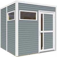 Bertilo Holz-Gartenhaus Cubus 2 Hellgrau 226 cm x 234 cm FSC® – 1.17 qm Bertilo Holz-Gartenhaus Cubus 2 Hellgrau 226 cm x 234 cm FSC® – 1.17 qm