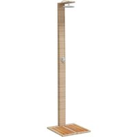 vidaXL Gartendusche Beige 50x55x224 cm Poly Rattan und Akazienholz 368208