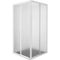 Sanotechnik Eckdusche 185 cm x 73 cm - 88 cm