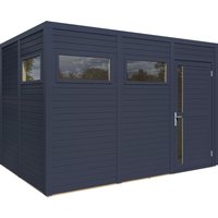 Bertilo Holz-Gartenhaus Cubus 3 Anthrazit 337 cm x 234 cm FSC® – 1.45 qm Bertilo Holz-Gartenhaus Cubus 3 Anthrazit 337 cm x 234 cm FSC® – 1.45 qm