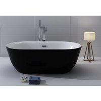 Jet-Line Freistehende Badewanne mit Whirlfunktion Maggiore II in Schwarz Jet-Line Freistehende Badewanne mit Whirlfunktion Maggiore II in Schwarz