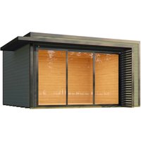 Weka Gartenhaus Amberley Schiebetür Graugrün/Anthrazit 400 cm x 400 cm – 10.49 qm Weka Gartenhaus Amberley Schiebetür Graugrün/Anthrazit 400 cm x 400 cm – 10.49 qm