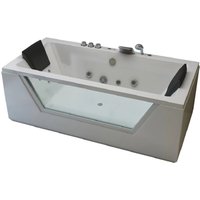 Jet-Line Whirlwanne Lugano in Weiß mit Sichtfenster, Heizung und Unterwasserbeleuchtung Jet-Line Whirlwanne Lugano in Weiß mit Sichtfenster, Heizung und Unterwasserbeleuchtung