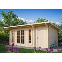 Fjordholz Gartenhaus Modell Jacob 44 B mit Abstellraum Grau Imprägniert – 14.34 qm Fjordholz Gartenhaus Modell Jacob 44 B mit Abstellraum Grau Imprägniert – 14.34 qm