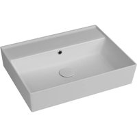 Kreabad Waschbecken Keramik Waschtisch Aufsatzwaschbecken 60x45 Cm Ohne Hahnloch Arkitekt