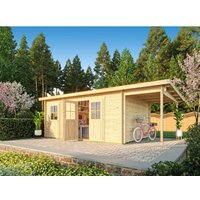 Fjordholz Pultdach Gartenhaus Modell Ezra 5I 44mm Grau Imprägniert – 14.84 qm Fjordholz Pultdach Gartenhaus Modell Ezra 5I 44mm Grau Imprägniert – 14.84 qm