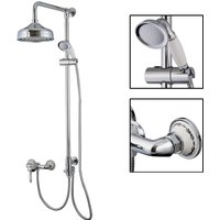 PaulGurkes Aufputz Duschsystem Retro Nostalgie Regendusche Set