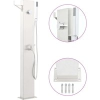 vidaXL Gartendusche mit Wasserhahn 110 cm Edelstahl 48206