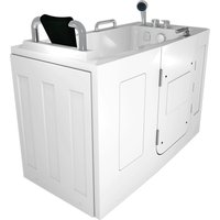 AquaVapore Senioren Sitzbadewanne Sitzwanne Badewanne mit Tür Pool S07-C-L 140cm