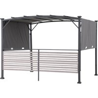 Sunjoy Whirlpool Pergola Titov aus Stoff 270 cm x 300 cm Grau Sunjoy Whirlpool Pergola Titov aus Stoff 270 cm x 300 cm Grau
