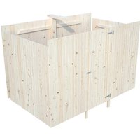 Palmako Anbauschuppen für Carport Karl Klar tauchgrundiert 360 cm x 762 cm Palmako Anbauschuppen für Carport Karl Klar tauchgrundiert 360 cm x 762 cm