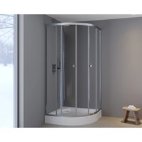 Aurlane Glasdusche Silver Line 90 cm x 90 cm x 200 cm