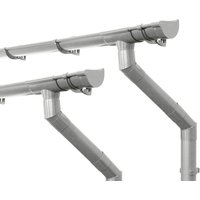 Inefa Dachrinnen Set PVC 2x 3m NW 100 Halbrund Gartenhaus Grau Inefa Dachrinnen Set PVC 2x 3m NW 100 Halbrund Gartenhaus Grau