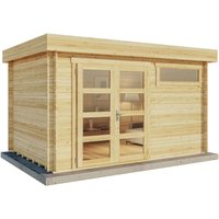 Alpholz Gartenhaus Set Leandro-28 Naturbelassen 395x268cm inkl. Dacheindeckung und Fußboden – 8.55 qm Alpholz Gartenhaus Set Leandro-28 Naturbelassen 395x268cm inkl. Dacheindeckung und Fußboden – 8.55 qm