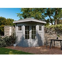 Fjordholz 5-Eck Gartenhaus Modell Evelyn 1A Grau Imprägniert – 5.3 qm Fjordholz 5-Eck Gartenhaus Modell Evelyn 1A Grau Imprägniert – 5.3 qm