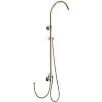 PaulGurkes Aufputz Dusche Set Gold Duschsystem Regendusche