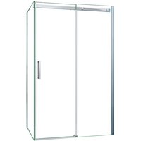 Duschparadies Duschkabine Eckdusche 150x90cm Höhe 195cm Schiebetür x Seitenwand 6mm Sicherheitsglas Dusche Duschabtrennung Hochglanz Verchromt