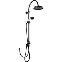 PaulGurkes schwarze Regendusche Retro Aufputz Duschsystem