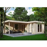 Fjordholz Gartenhaus Modell Luisa 44 Farblos Imprägniert – 16.52 qm Fjordholz Gartenhaus Modell Luisa 44 Farblos Imprägniert – 16.52 qm