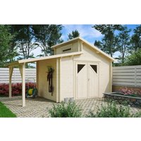 Fjordholz Gartenhaus Modell Varianta 44 C +SD Naturbelassen Moderne Tür Milchglas – 10.3 qm Fjordholz Gartenhaus Modell Varianta 44 C +SD Naturbelassen Moderne Tür Milchglas – 10.3 qm