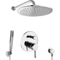 PaulGurkes Regendusche Unterputz Komplett Dusch Set rund