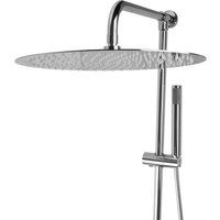 PaulGurkes Aufputz Set mit 40 cm Edelstahl Regendusche Brausegarnitur Duschsystem