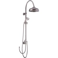 PaulGurkes Duschsystem 25cm Retro Aufputz Regendusche Antik Schwenkbar ohne Armatur
