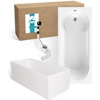 Calmwaters Duschbadewanne Modern Small 2 180x80 cm Wannenträger & Ablaufgarnitur 99000167