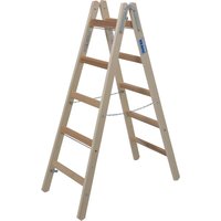 Krause Holz-Doppelleiter Stabilo 2 x 5 Sprossen Braun Krause Holz-Doppelleiter Stabilo 2 x 5 Sprossen Braun
