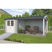 Lasita Gartenhaus Ivana 570 cm x 275 cm Lichtgrau – 13 qm Lasita Gartenhaus Ivana 570 cm x 275 cm Lichtgrau – 13 qm