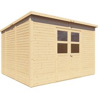 Bertilo Holz-Gartenhaus Borkum 2 Natur 337 cm x 290 cm FSC® – 1.48 qm Bertilo Holz-Gartenhaus Borkum 2 Natur 337 cm x 290 cm FSC® – 1.48 qm