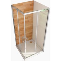 Duschparadies Duschkabinen 90 x 90 x 185cm Schiebetür Eckeinstieg 6mm ESG Nano Sicherheitsglas Duschabtrennung Eckdusche Chrom Glänzend
