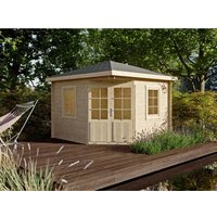 Fjordholz 5-Eck Gartenhaus Modell Evelyn 3A Farblos Imprägniert – 8.48 qm Fjordholz 5-Eck Gartenhaus Modell Evelyn 3A Farblos Imprägniert – 8.48 qm