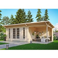 Fjordholz Gartenhaus Modell Jacob 44 B mit Seitendach Kiefer Imprägniert – 17.25 qm Fjordholz Gartenhaus Modell Jacob 44 B mit Seitendach Kiefer Imprägniert – 17.25 qm