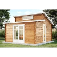 Carlsson Gartenhaus Lausitz Pultdach Unbehandelt 400 cm x 440 cm – 13.82 qm Carlsson Gartenhaus Lausitz Pultdach Unbehandelt 400 cm x 440 cm – 13.82 qm