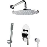 PaulGurkes Dusch Komplett Set Unterputz Regendusche oval Luxus Brauseset