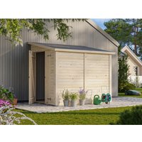 Palmako Mia Holz-Gartenhaus Natur Pultdach Unbehandelt 222 cm x 165 cm – 3.66 qm Palmako Mia Holz-Gartenhaus Natur Pultdach Unbehandelt 222 cm x 165 cm – 3.66 qm