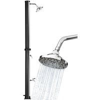 Tectake Solardusche Tinto 20 Liter Erwärmtes Wasser Bis 60° C Ohne Stromanschluss Ohne Hülle Ohne Seifenablage 42 50 x 15 50 x 221 cm Schwarz Silber