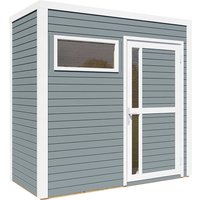Bertilo Holz-Gartenhaus Cubus 1 Hellgrau 234 cm x 115 cm FSC® – 1.02 qm Bertilo Holz-Gartenhaus Cubus 1 Hellgrau 234 cm x 115 cm FSC® – 1.02 qm